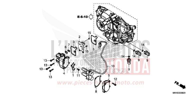 SOLENOIDE LINEAIRE de Africa Twin MAT BALLISTIC BLACK METALLIC (NHA86) 2019